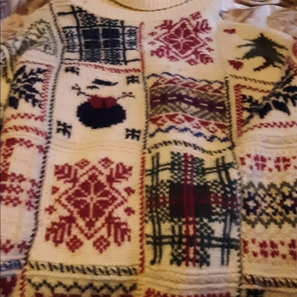 vintage oversized christmas ugly sweater